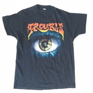 Reprint Rare Trouble Manic Frustration 90s Classic Short Sleeve Black All Size Shirt