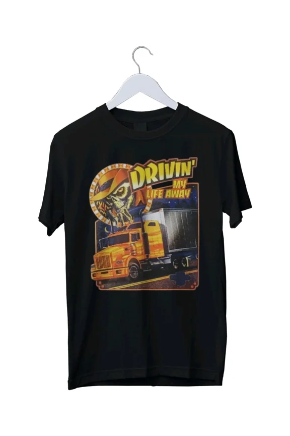 Reprint Rare Trucker T-shirt Mens Graphic Tee Big Rig Graphic T-Shirt Mens S M L XL 2 3 4 XL