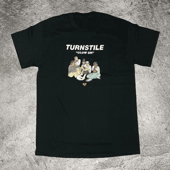 Reprint Rare Turnstile - Glow on Album Short Sleeve Black Unisex Size S to 5XL Shirt BT341