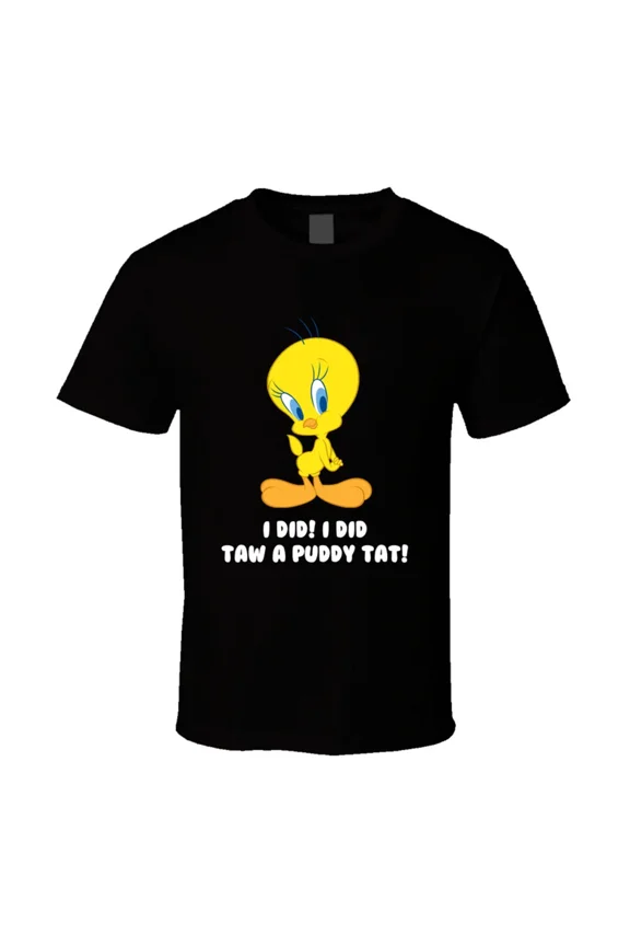 Reprint Rare Tweety Bird Looney Toons Cartoon Quote Cool Fan T Shirt
