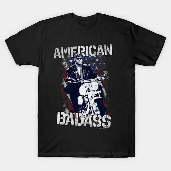 Reprint Rare Undertaker American Badass Biker T-Shirt