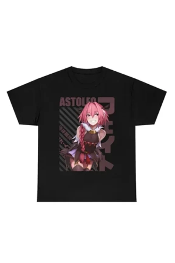 Reprint Rare Unisex Fate GO Astolfo Anime T-Shirt, Femboy Manga Shirt