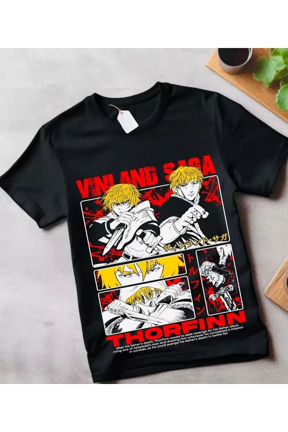 Reprint Rare Unisex Thorfinn Son of Thors Anime T-Shirt, Manga Viking Saga Shirt ,gift shirt