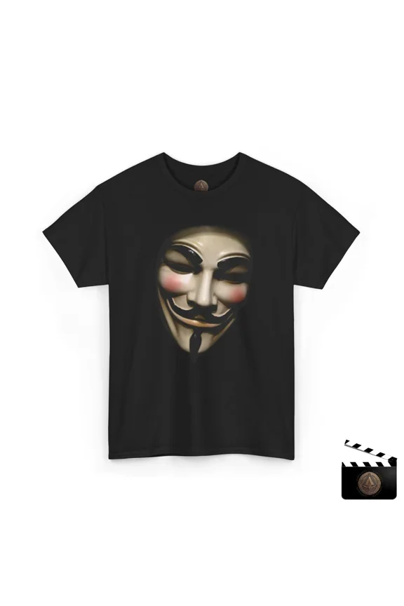 Reprint Rare V For Vendetta T-Shirt, Guy Fawkes Mask Shirt, Gunpowder Plot Tee
