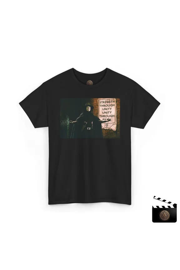 Reprint Rare V For Vendetta T-Shirt, Strength Unity Faith Shirt, V Vendetta Retro Movie Tee
