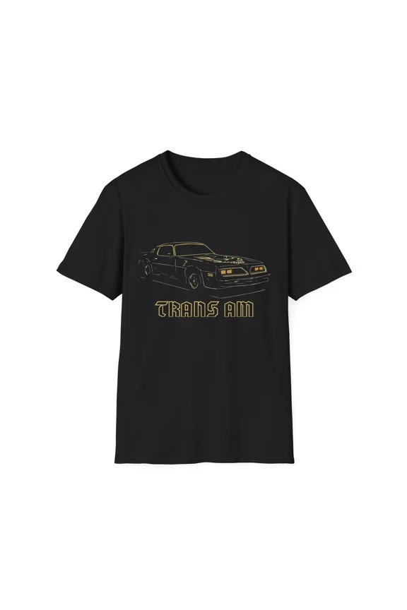Reprint Rare VINTAGE 1978 Trans Am Firebird Shirt – Smokey & the Bandit Gold Outline Muscle Tee