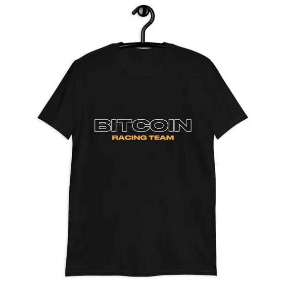 Reprint Rare VINTAGE Bitcoin Racing Team Crypto Gift Short-Sleeve Unisex T-Shirt