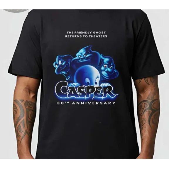 Reprint Rare VINTAGE Casper Movie The Friendly Ghost-Celebrate 30th Anniversary Unisex T-Shirt