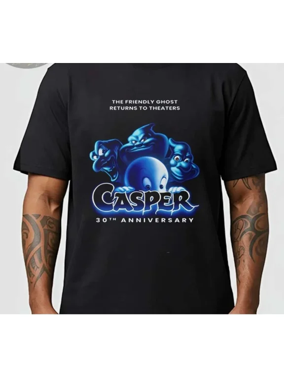 Reprint Rare VINTAGE Casper Movie The Friendly Ghost-Celebrate 30th Anniversary Unisex T-Shirt