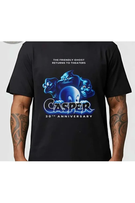 Reprint Rare VINTAGE Casper Movie The Friendly Ghost-Celebrate 30th Anniversary Unisex T-Shirt