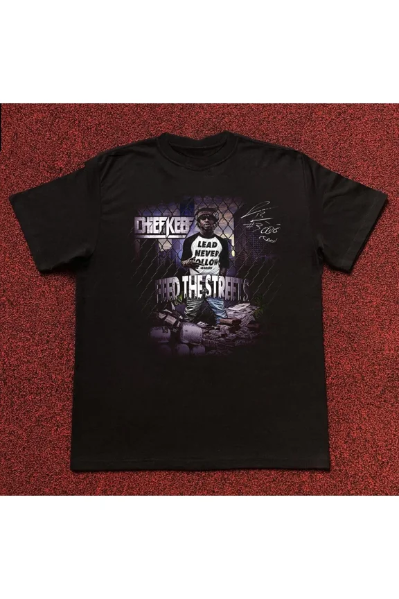 Reprint Rare VINTAGE Chief Keef Feed the Streets Album Unisex Cotton T-Shirt Full Size BL2.293