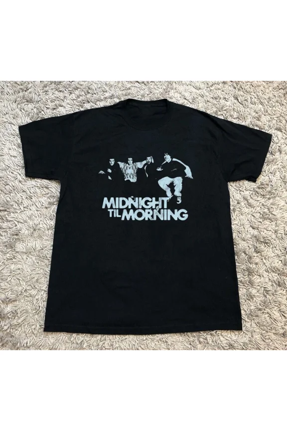 Reprint Rare VINTAGE HOT! Midnight Til Morning Black Cotton Shirt Full size S-5XL Unisex HRL940