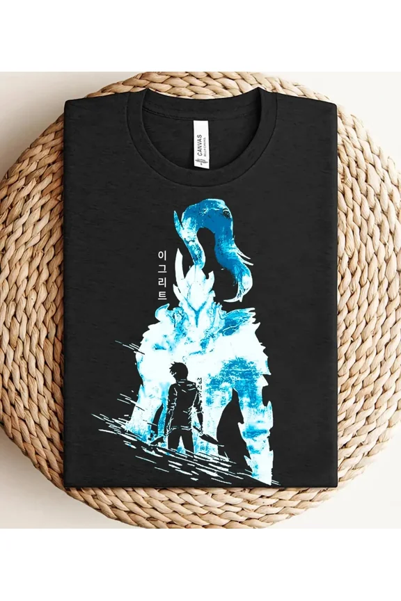 Reprint Rare VINTAGE Igris The Bloodred Shirt, Solo Leveling Shirt, Anime Shirt, Anime Gifts