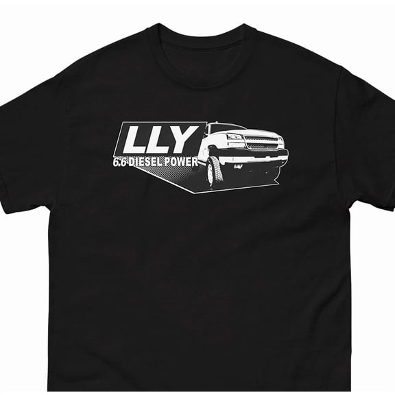 Reprint Rare VINTAGE LLY Duramax T-Shirt, Mens Diesel Truck Shirt With Cateye Silverado