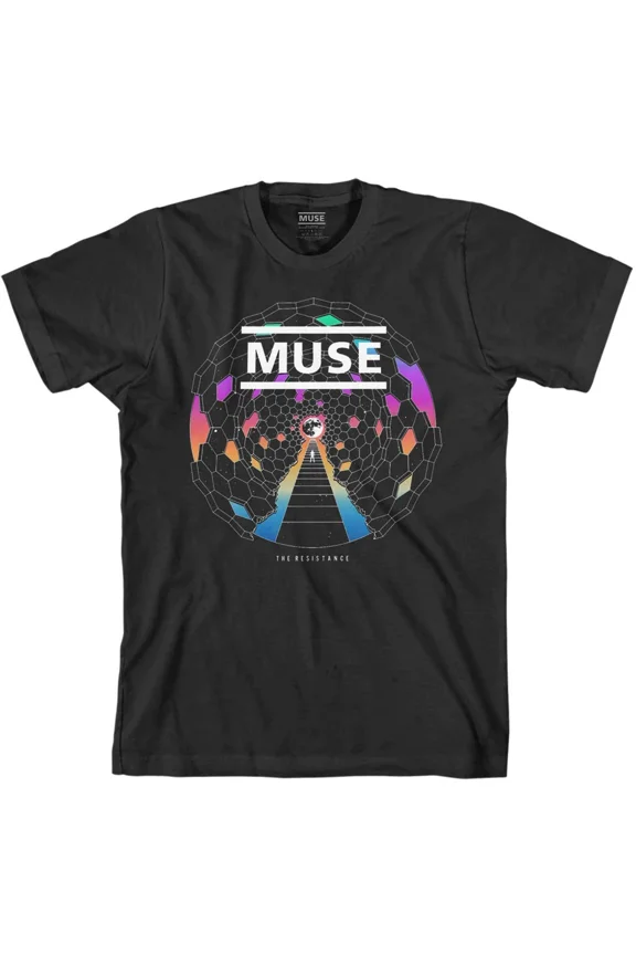 Reprint Rare VINTAGE Muse T-Shirt The Resistance Album Band Official Black New