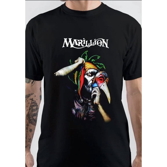 Reprint Rare VINTAGE NEW Marillion Cotton Black T-shirt All size S-345XL Unisex HRL41