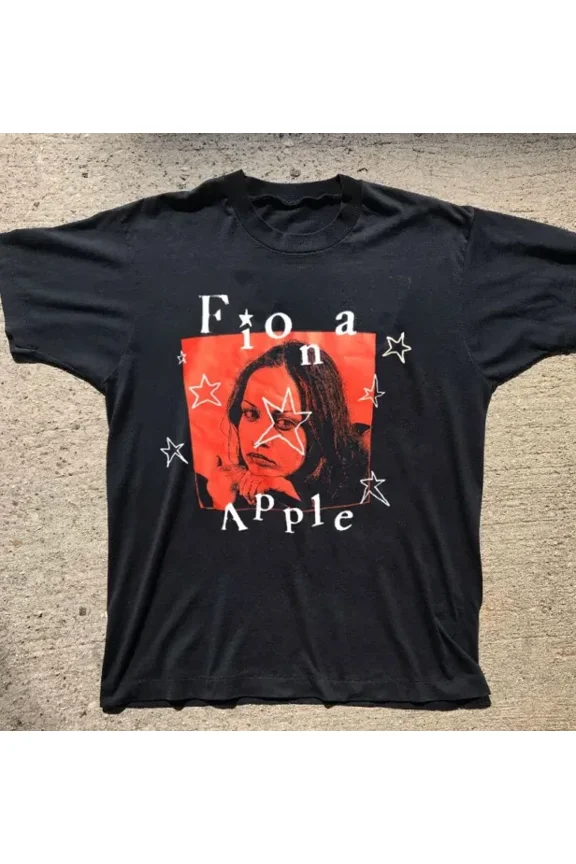Reprint Rare VINTAGE New Popular Fiona Apple Black T-Shirt Cotton Full Size S-5XL
