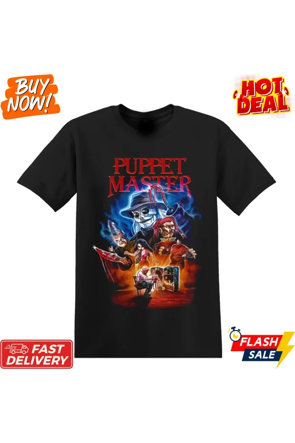 Reprint Rare VINTAGE Puppet Master Inspired Tee Retro Horror Movie Tribute Fan T-Shirt ,Fast Ship!!!