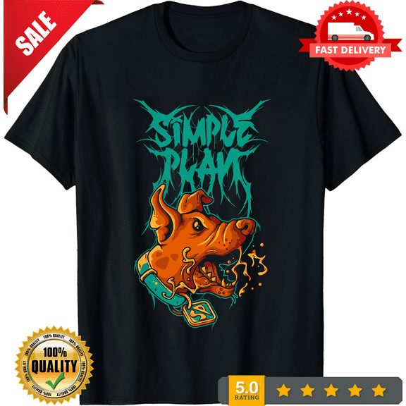 Reprint Rare VINTAGE Simple Plan 2025 Halloween Spooky Metal T-Shirt, LIMITED EDITION-TH70800