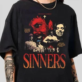 Reprint Rare VINTAGE Sinner Shirt Movie 2025 Shirt, Dancing With Devil Aesthetic Movie Lover Horor