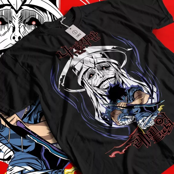 Reprint Rare VINTAGE Solo Leveling T-Shirt Sung Jinwoo Liu Zhigang Anime Jonas Reiji shirt