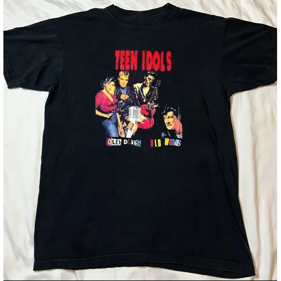 Reprint Rare VINTAGE Teen Idols Black Cotton All size S-5XL Gift For Fans T-shirt IA172