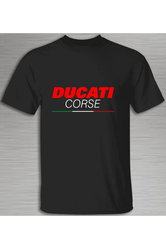 Reprint Rare VINTAGE t shirt men ducati corse Logo T-Shirt American Men's T-Shirt S-5XL