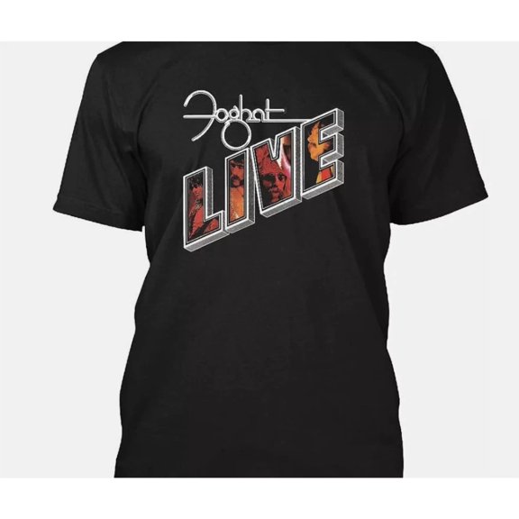 Reprint Rare VTG Foghat band Black T-shirt Unisex cotton Tee Size All, Short SLeeve