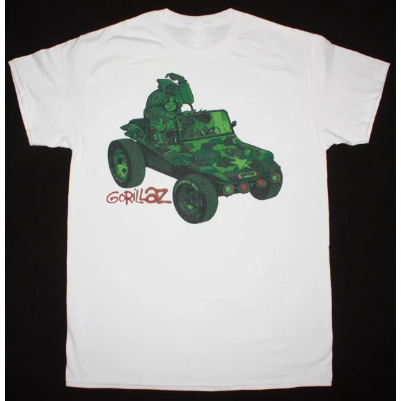 Reprint Rare VTG GORILLAZ BAND GORILLAZ 2001 Cotton White S-5XL T Shirt For Fans BT511