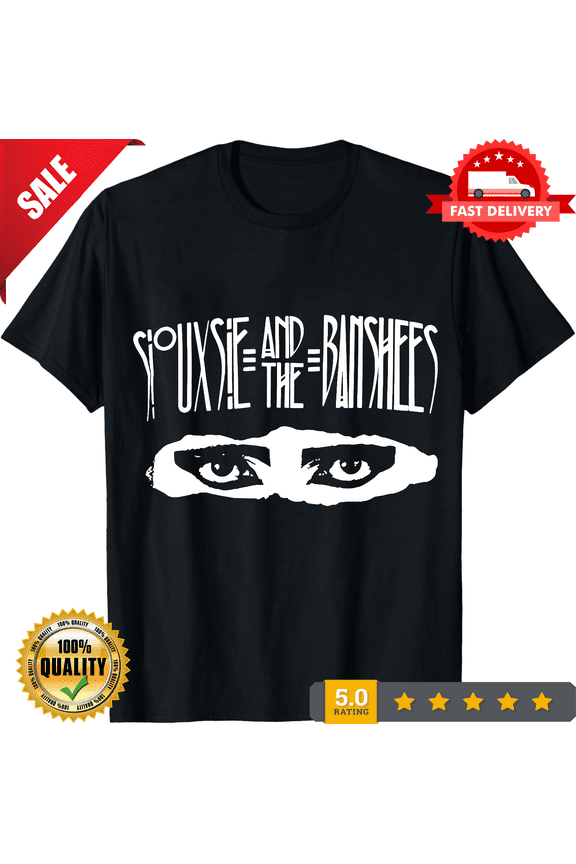 Reprint Rare VTG Siouxsie and the Banshees Band Cotton Short Sleeve S-5XL Unisex Black Shirt, ULTRA LIMITED-TH75255