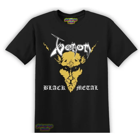 Reprint Rare Venom Black Metal Band T-Shirt Black S-3XL