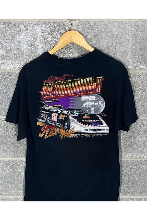 Reprint Rare Vintage 1995 Scott Bloomquist Super Dirt Late Model T-Shirt