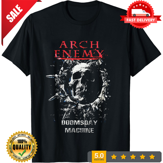 Reprint Rare Vintage Arch Enemy Band Heavy Cotton Black T-Shirt Men Women Metal Music Tee, ULTRA LIMITED-TH72876