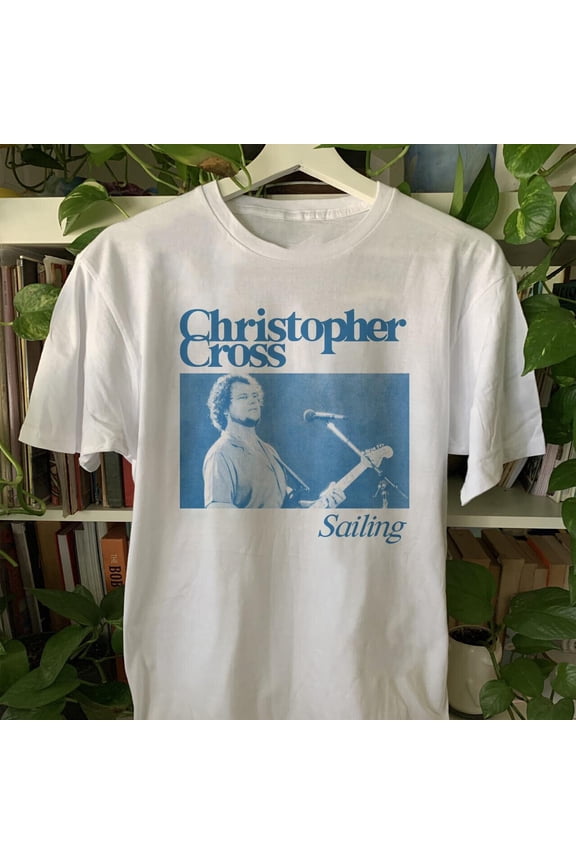 Reprint Rare Vintage Christopher Cross Sailing Men T-shirt WhiteTee All Sizes S-5XL