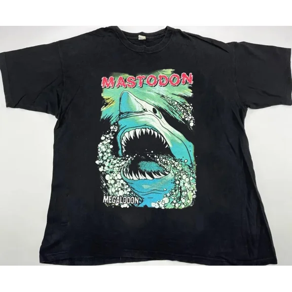 Reprint Rare Vintage MASTODON LEVIATHAN Heavy Thrash Metal black Tee QT4052