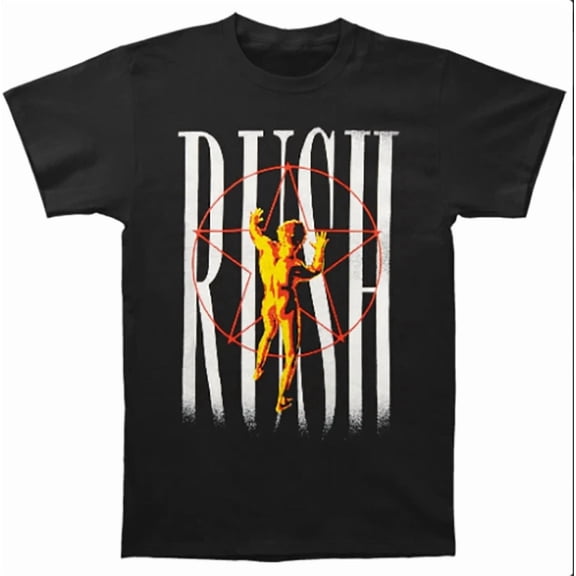 Reprint Rare Vintage Rush Rockk Ban Black men T-shirt S M L 234XL D1116