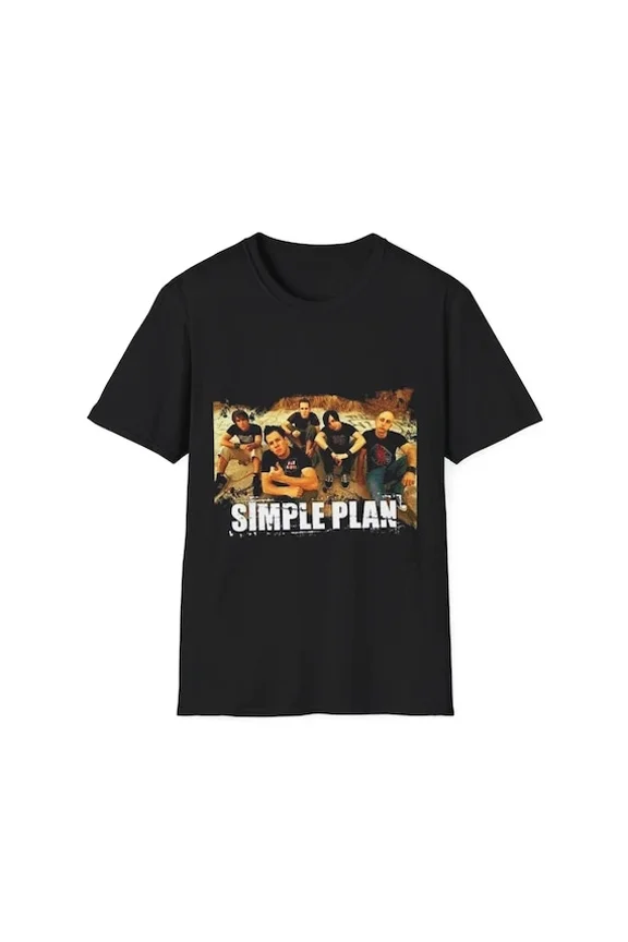Reprint Rare Vintage Simple Plan Men and Women T Shirt Short Sleeve Emo Pop Flair NZ951