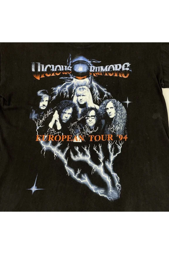 Reprint Rare Vintage Vicious Rumors Plug In Hang On Live Classic Black S-5XL T-Shirt DA292