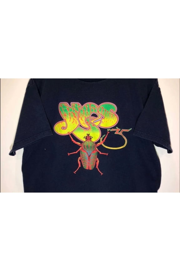 Reprint Rare Vintage YES Yes shirt Fragile Short Sleeve Black Men S-234XL T-shirt E454