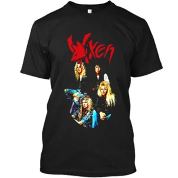Reprint Rare Vixen American Graphic Retro Classic Logo T-Shirt Size S-5XL