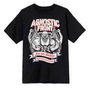 Reprint Rare Vtg Agnostic Front - For My Family Cotton Black Full Size Shirt