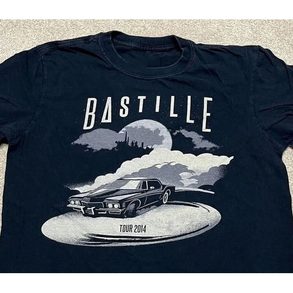 Reprint Rare Vtg Bastille Band Gift For Fans Cotton Men Women Black Shirt AA1200