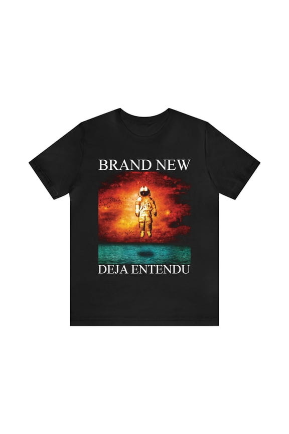 Reprint Rare Vtg Brand New Band Deja Entendu Heavy Cotton Black Full Size Unisex Shirt MM775