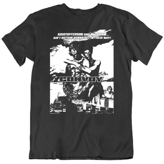 Reprint Rare Vtg Convoy Kris Kristofferson Cotton Black T Shirt All Size For Men AG728