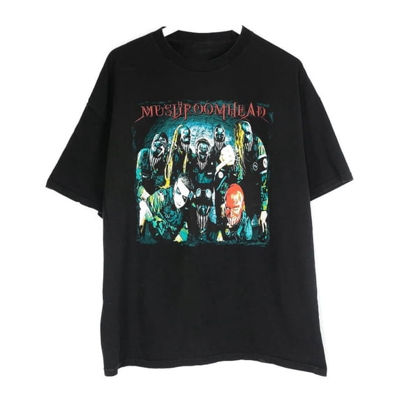 Reprint Rare Vtg Mushroomhead Band Music Lover Cotton Black Full Size Unisex Shirt MM1688