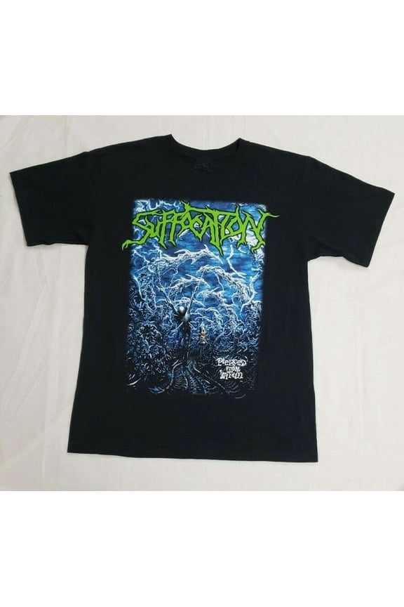 Reprint Rare Vtg Suffocation Pierced From Within Cotton All Size Unisex Black Shirt