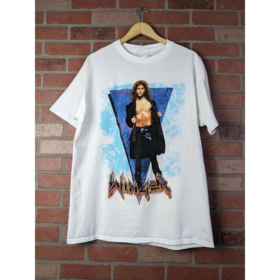 Reprint Rare Vtg Winger Band Can't Get Enuff Heavy Cotton White S-5XL Unisex T Shirt JU628