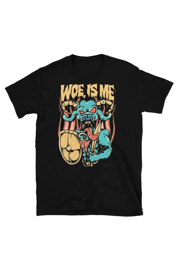 Reprint Rare WOE, IS ME Minotaur Monster Scene Kid Emo Band T-Shirt Black S-5XL BO1560