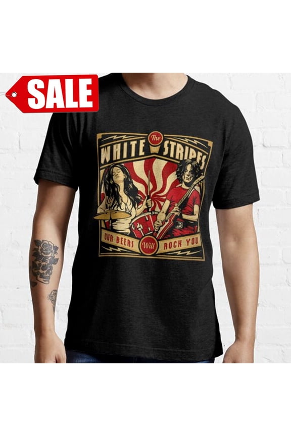 Reprint Rare White Stripes Band T-Shirts for Sale 2HN4