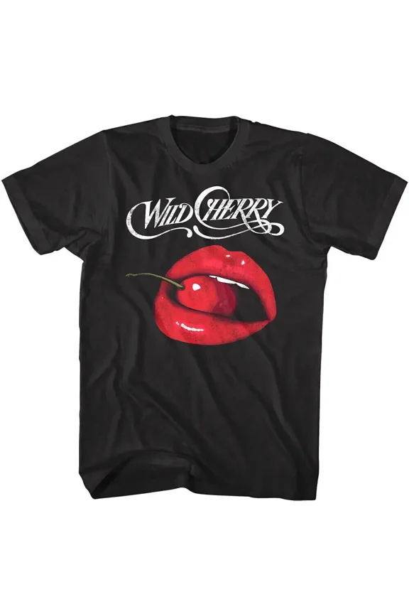 Reprint Rare Wild Cherry Biting Lip Men's T Shirt Debut Album Funk Rock Band Concert Tour